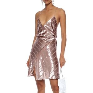 MICHELLE MASON
Open-back devoré-velvet mini wrap dress